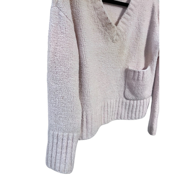 ATM Anthony Thomas Melillo Chenille Sweater Peach Blush Size Medium Soft Pocket - Picture 3 of 4